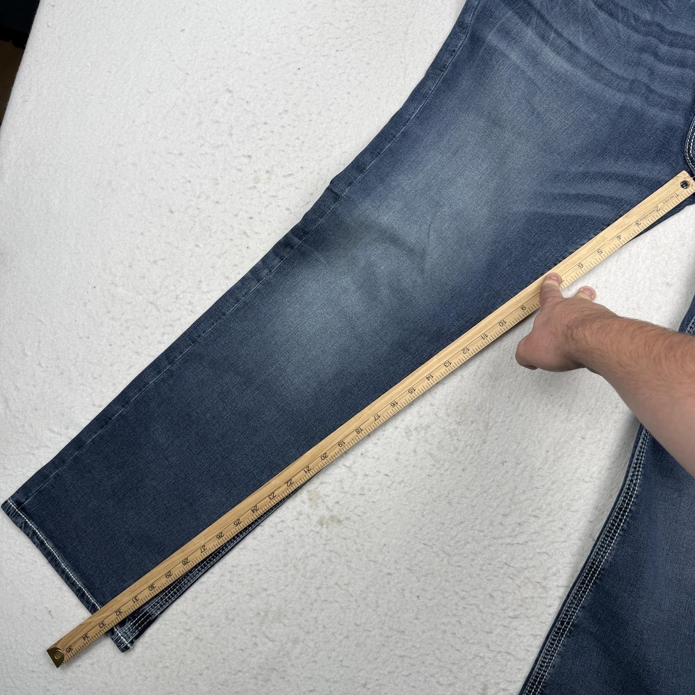 BKE Tyler Straight Jeans Mens 36x33 Blue Medium Wash Straight Leg Denim Pants - Picture 6 of 9